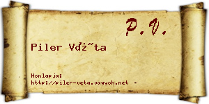 Piler Véta névjegykártya